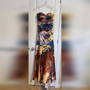 Strapless formal dress ✨️ animal and floral prints 🌺🐆